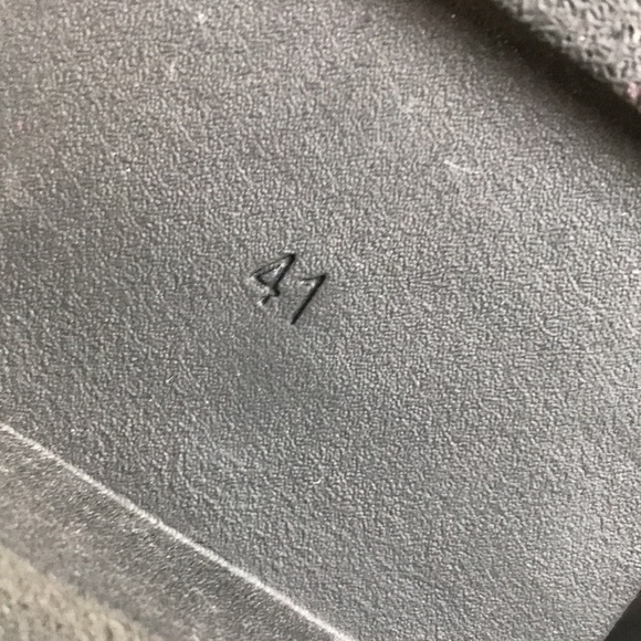 H&M Sz 41 combat boots white vegan leather black chunky sole black lace side zip - Picture 8 of 8